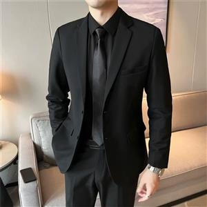 Slim-fit top coat Best man Groom wedding business professional suit