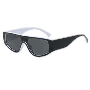 Black and white contrast panda one-piece lens Xiaohongshu same style sunglasses anti-ultraviolet