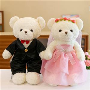 Wedding dress teddy bear